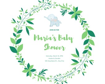 Baby Shower Invitation • INSTANT DOWNLOAD • Printable, Editable Template