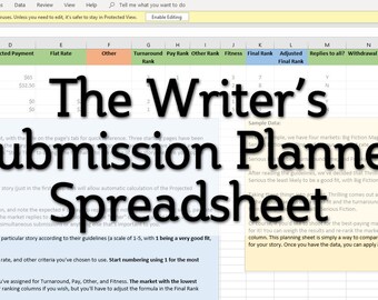 Writer's Submission Planner Spreadsheet