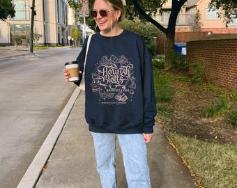 Wizard Book Shop Sweatshirt, Magical Crewneck Jumper, Fantasy Reader Gift, Cosy Literary Apparel, Men Women Wizardry Book Lover Sweater Top