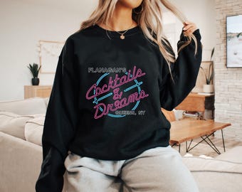 Cocktail Movie Sweatshirt, Cocktails and Dreams Sweater, Men Women Graphic Pullover, 80s Bartender Gift, Mixologist Film Apparel, Hen Night