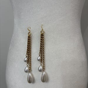 Pearl Tassel Drop Earrings