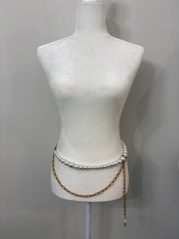 Multi Layered Pearl Chain Belt Multi Layered Pearl Chain Belt | eBay main image 4