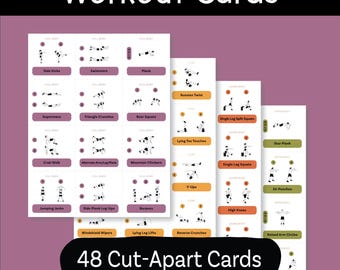 Home Workout Cards: No Equipment HIIT Exercises (Digital Download)