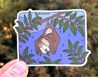 Hammerhead Bat Waterproof Vinyl Sticker Decal | Strange and Bizarre Animals Gift