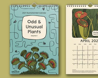 8"x11" | 2027 Calendar Year | Odd & Unusual Plants Wall Calendar