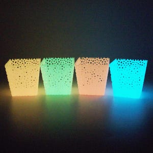 Aquarium Planter Glow in the Dark Blacklight Reactive VoroPot