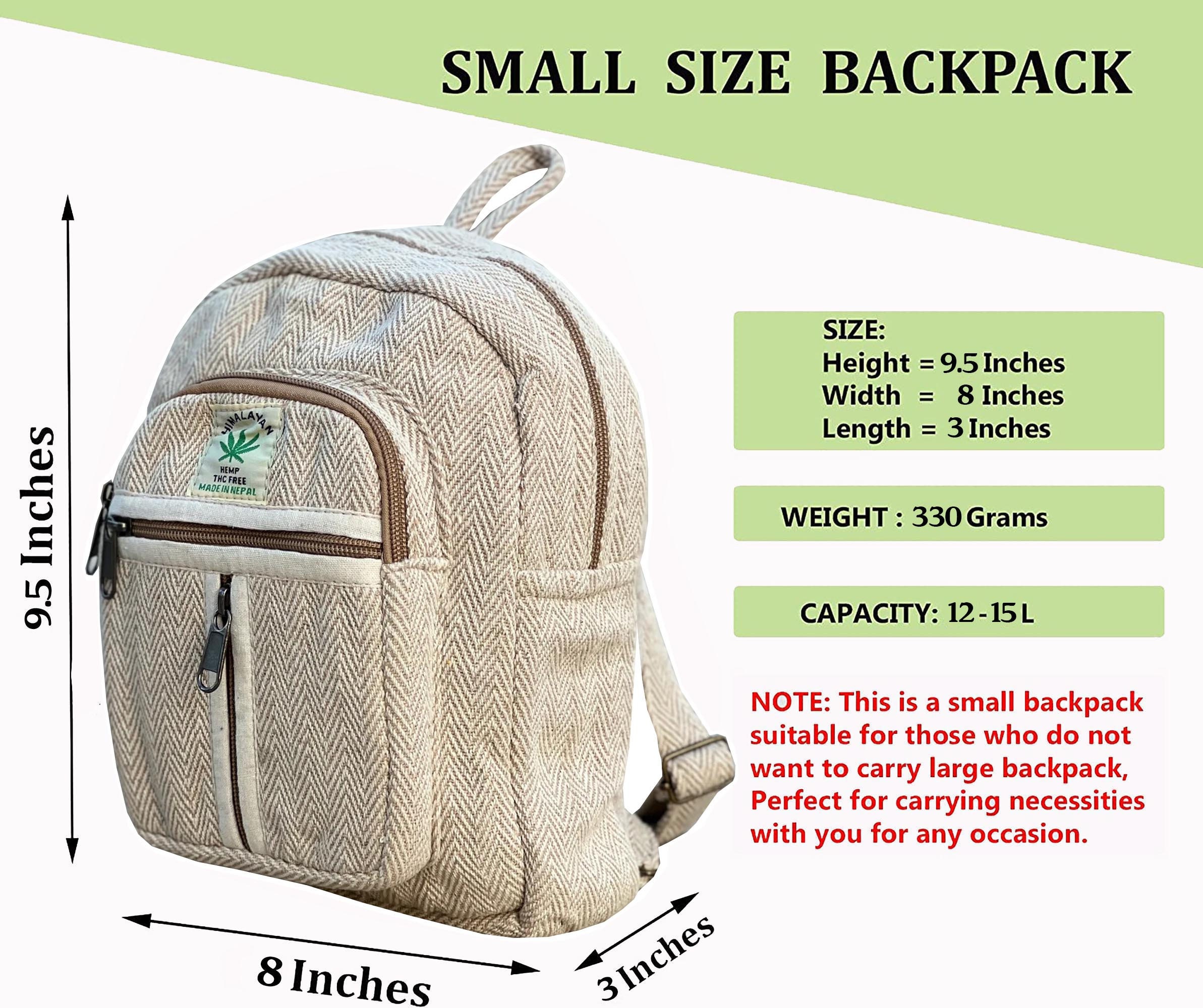 Small Lightweight Minipack Handmade Himalayan Hemp Travel, Hiking ...