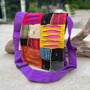 Handgemachte Hippie Kleine Umhängetasche, Reise Schultertasche, Vegan Passport Tasche, Nette Geldbörse, Hippie Schultertasche, Fair-Trade
