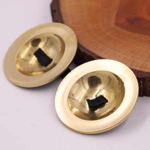 2 Pairs Brass Lotus Flower Finger Cymbals Zills for Belly Dancing image 7