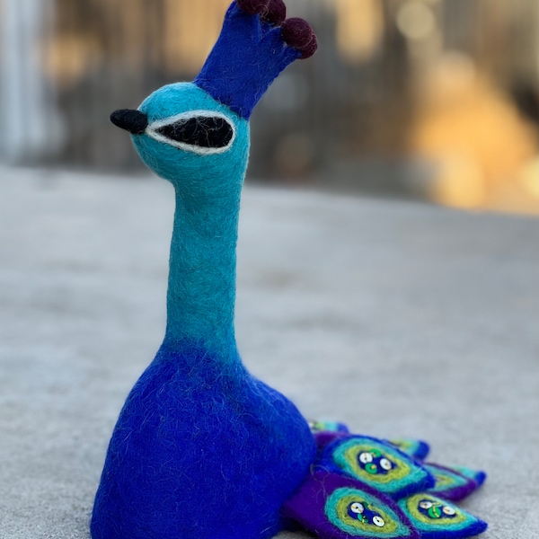 Peacock Felt Egg cozy | Egg warmers, Egg hats, Easter Egg Cosy - Cute Animal Egg Warmers, Kitchen Table Holiday Decor Fair Trade