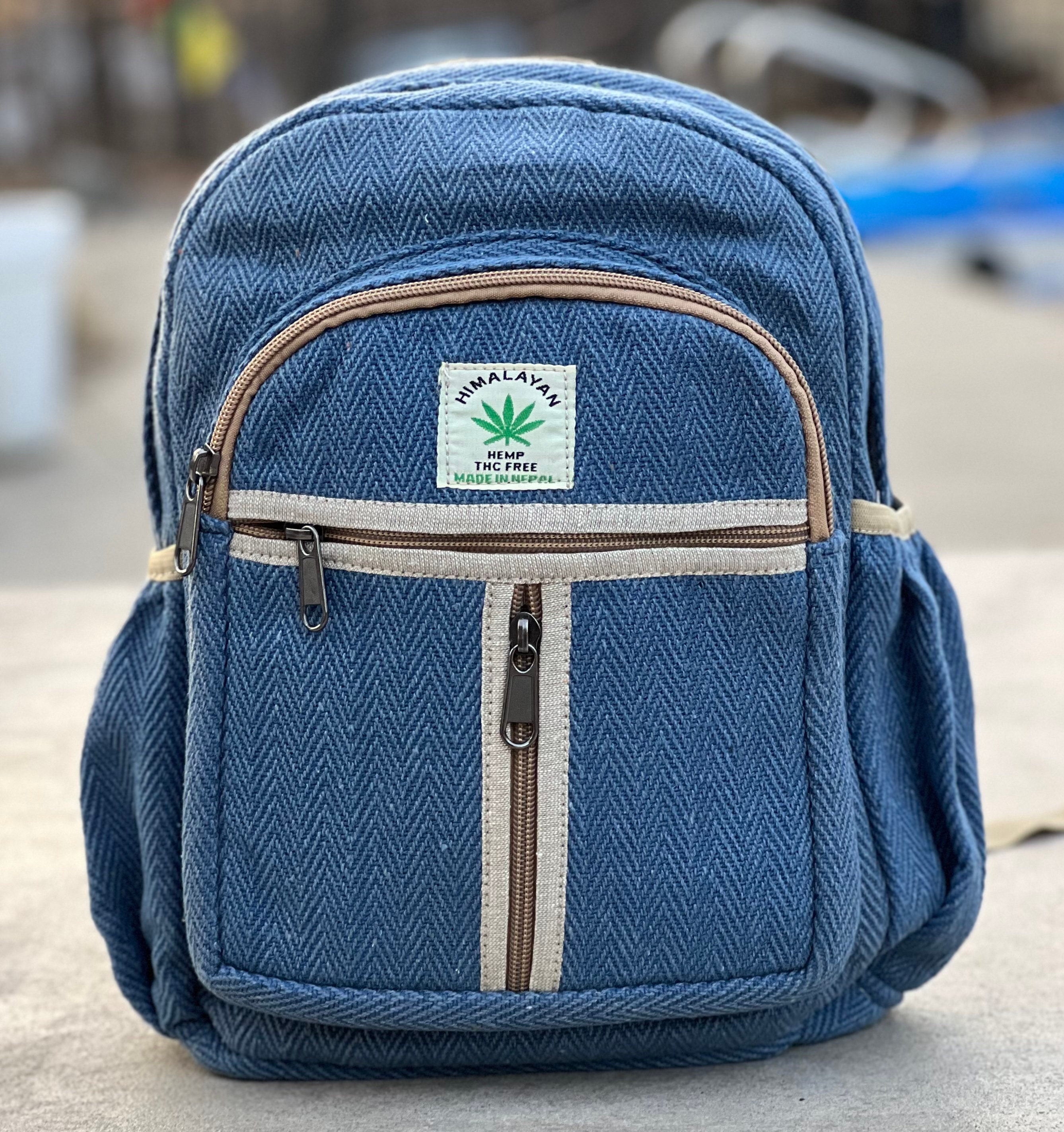 Small Lightweight Daypack Backpack Handmade Himalayan Hemp Travel ...