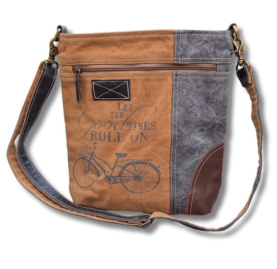 バッグ Us Army Tent x Pocho Newspaper Bag N23 Repurposed and Upcycled Military Tent Crossbody Bag – Eco-friendly