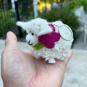 Llavero de oveja, llavero de cordero, accesorios para bolsos, accesorios para carteras, llavero de animal de granja, adorno navideño. ¡ENVÍO RÁPIDO!