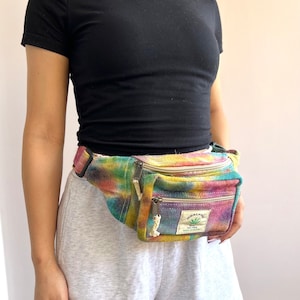 Eco-Friendly Boho Hippie Style Hemp Fanny Pack Hip Waist Bag for Hiking Running Jogging