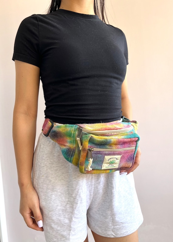 Eco-Friendly Boho Hippie Style Hemp Fanny Pack Hip Waist Bag for Hiking Running Jogging