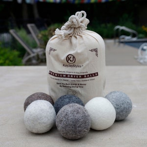 Dryer Balls Extra Large 6 Pk - 100% Organic Wool - Eco-Friendly - Dry 1,000 Loads – Free Fast Shipping from US