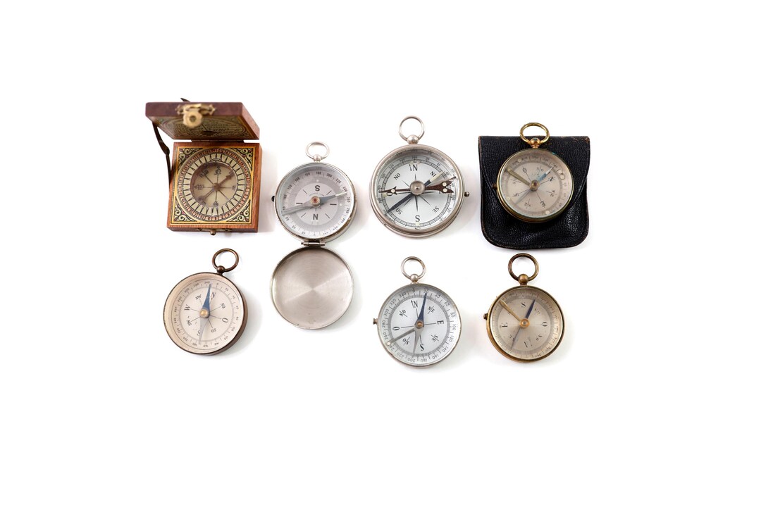 Compass Collection Frame Compass Collection 7 Pieces - Antique Style Nautical Sundial and ...