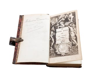 1711 Antique Devotional Book: Royal Way of the Cross, Illustrated French Edition