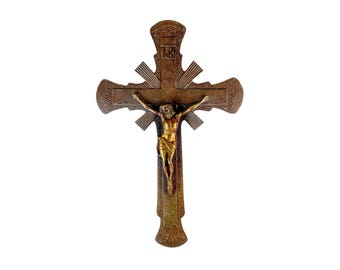 Large Vintage Metal Crucifix