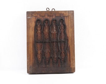 Industrial Speculaas Mould Antique, Dutch Bakery History, Dark Academia Decor