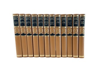 French Brown Books Set: Vintage World War II Decor
