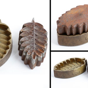 Moules pour la fabrication de fleurs en feuilles, au choix 1 ou plus, moules pour pétales, moules en fer en laiton, en cuir et en soie, lot de 1 Mold 1: Leaf