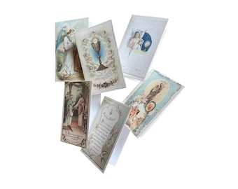 Cartes de prière religieuses vintage, Sainte Marie, Jésus, DIY éphémères (téléchargement numérique)