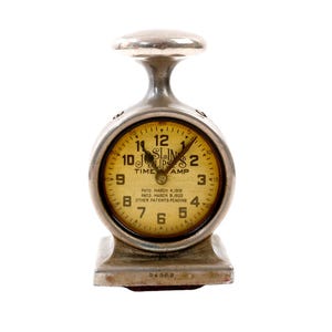 Sello de tiempo antiguo Joslin Eclipse, antigüedad en funcionamiento, década de 1920 d. C.