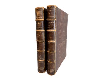 1869 Don Quichotte Gustave Doré Illustrations Rare 2-Volume Set French Antique Books