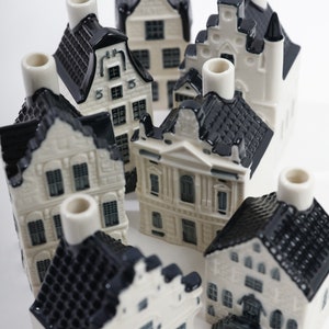 7 KLM houses Bols Amsterdam empty, Blue Delft's,  numbers 4, 9, 16, 81, 86, 94, 101