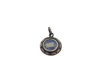 Antique Saint Louis de Montfort Relic Medal French Catholic Pendant Devotional Jewelry