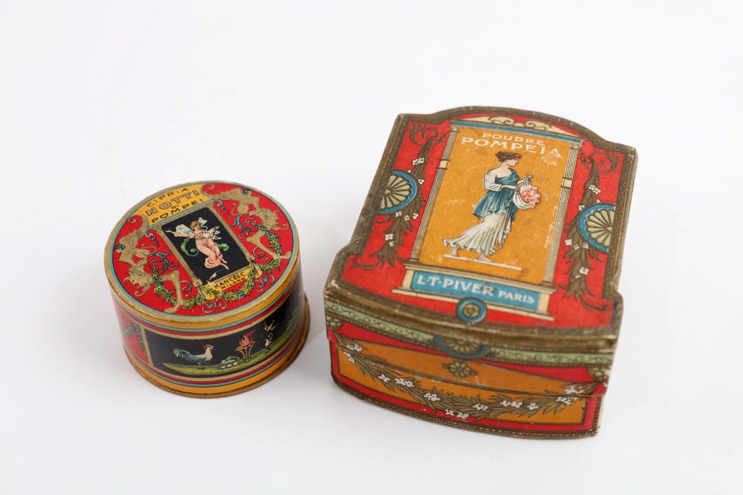 Boîte à poudre ancienne - L.T. PIVER - POMPEÏA
