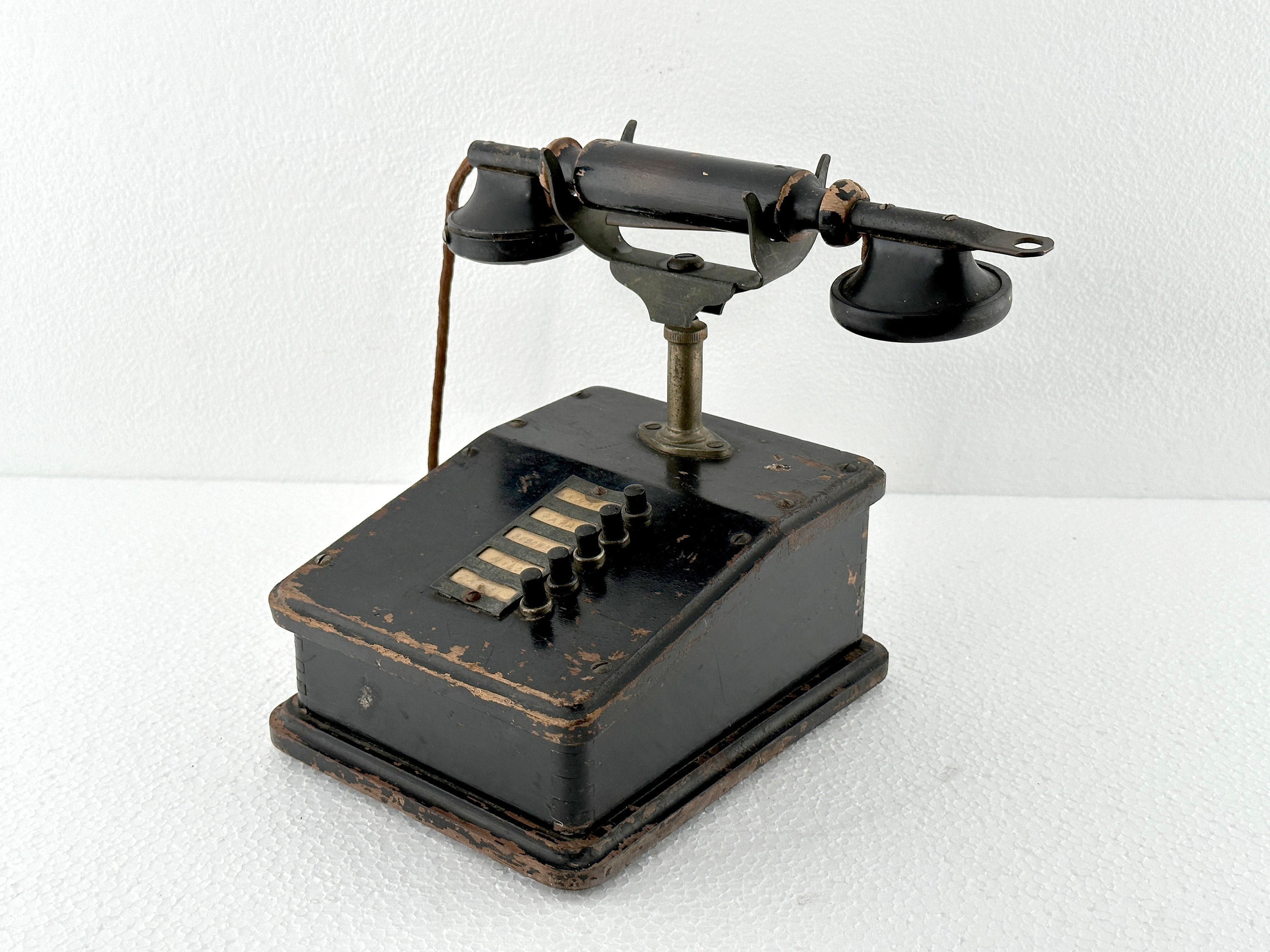 Générateur de manivelle à main de téléphone antique, engrenages en