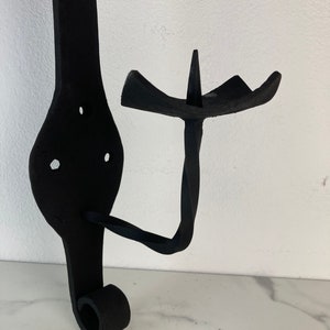 Wrought Iron Medieval Style Wall Sconce Candle Holder