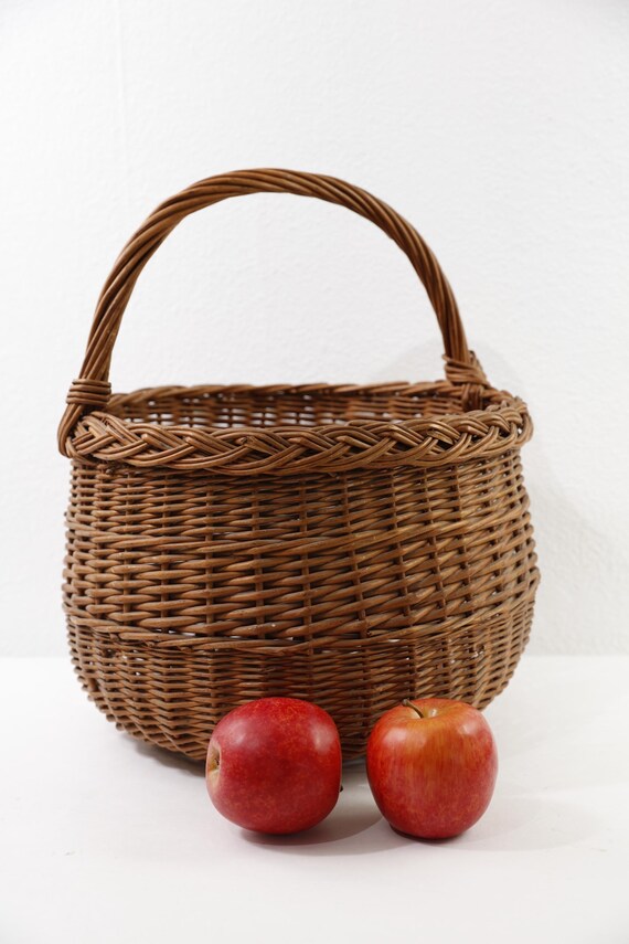 Panier De Pêche Creel Vintage En Osier Tressé Main - États-Unis