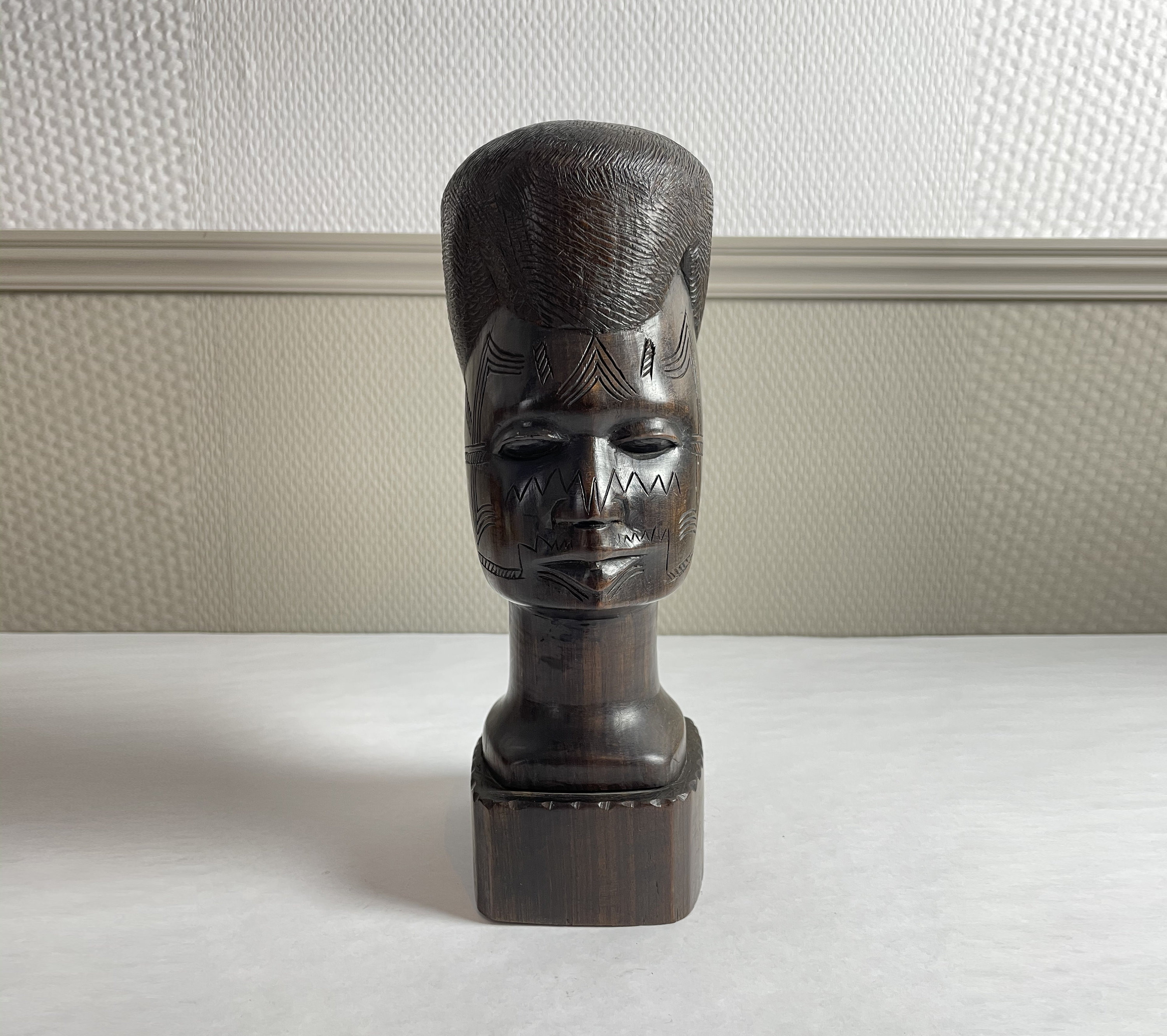 頭部彫刻 アフリカ部族彫刻 黒檀 - Etsy 日本