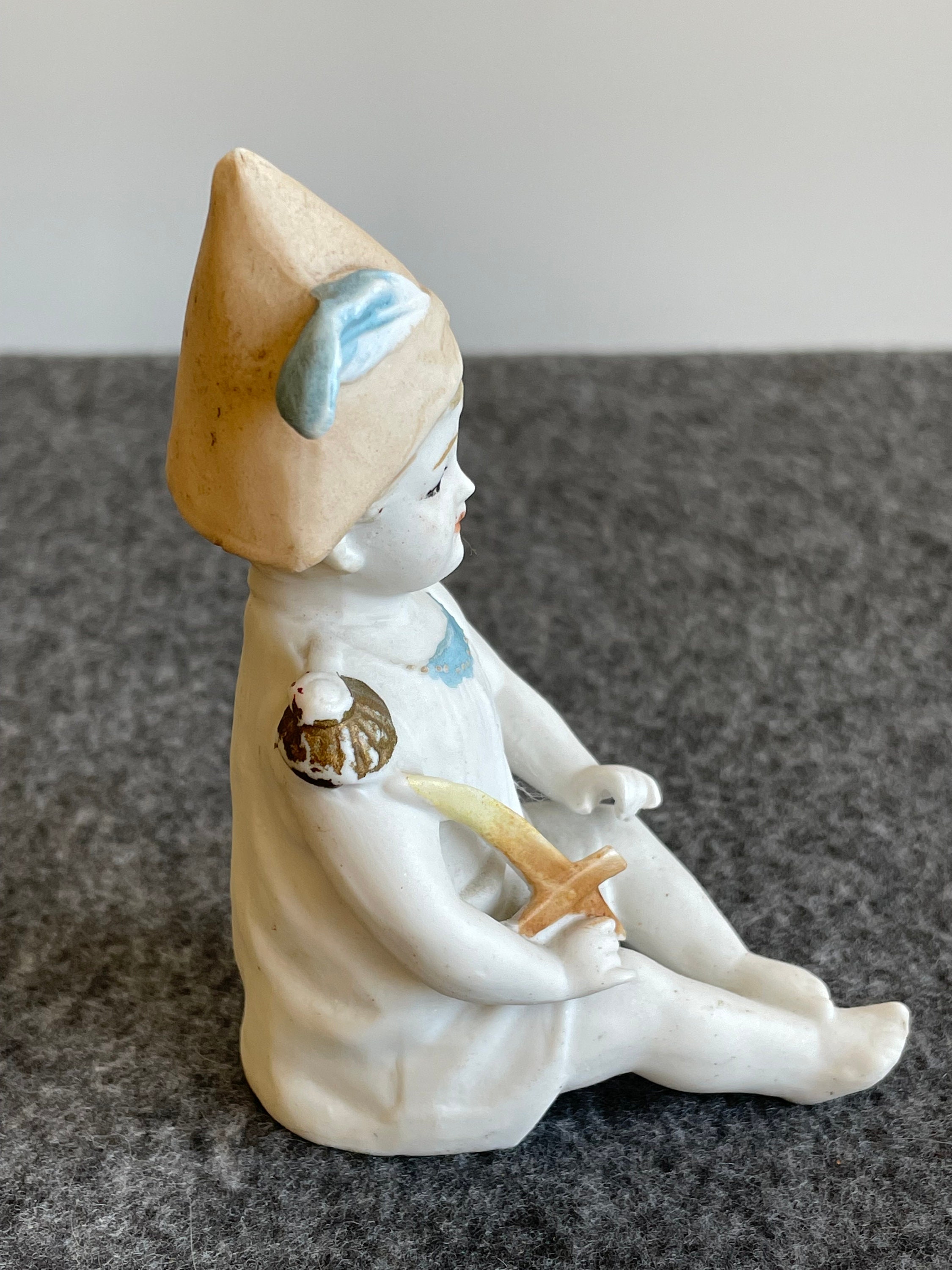 Ancien Bébé Biscuit Porcelaine – Heubach Gebruder – Poupée Piano