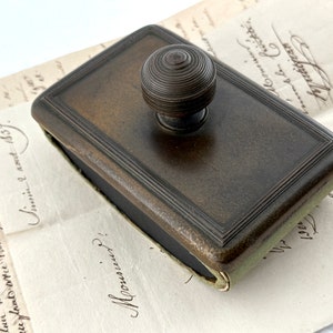 Wood Ink Rocker Blotter Antique Vintage Style Writing Accessories