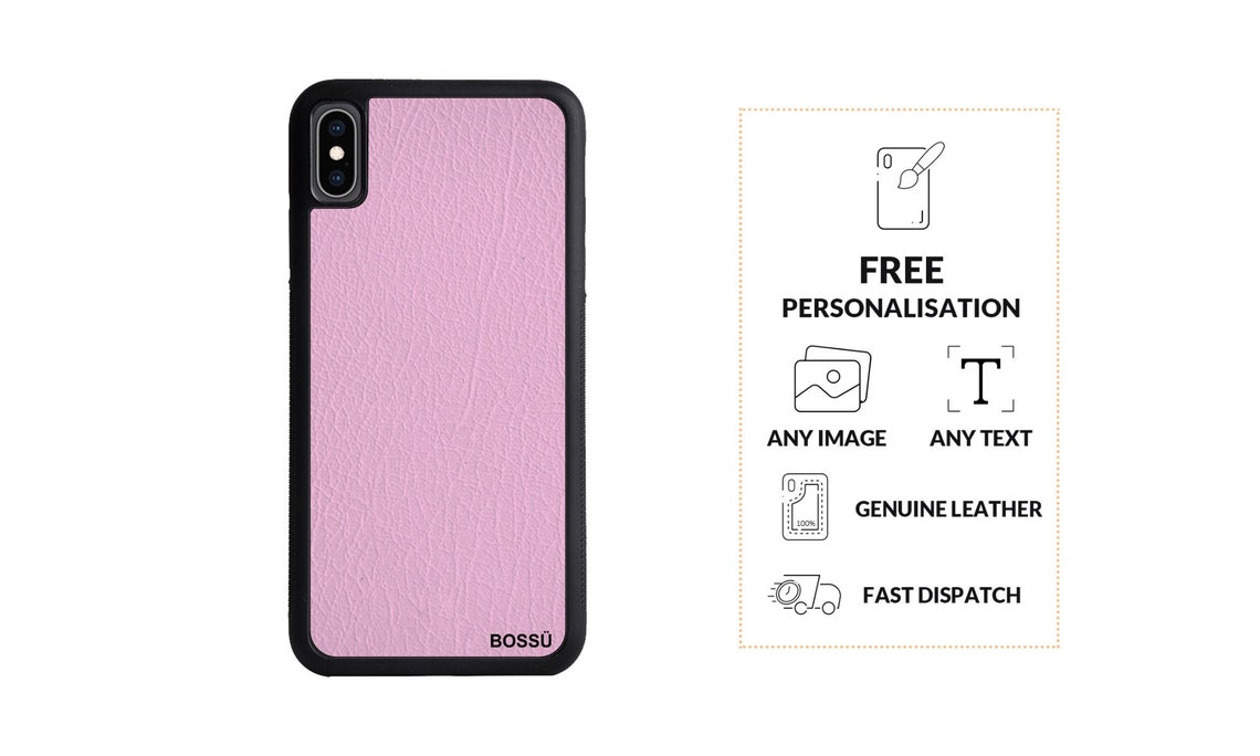 IPhone XS Max Fall personalisierte echte echtes Leder lila