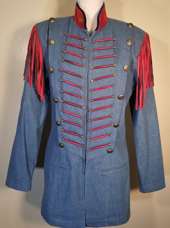 Double D Ranch, Jackets & Coats, Price Drop Fringe Beaded Military Jacket