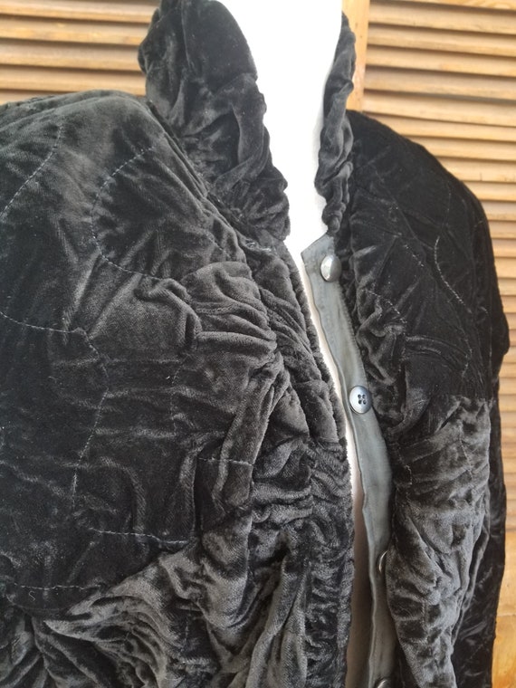 Vintage Judith Ann Creations 80s Black Quilted Cr… - image 4