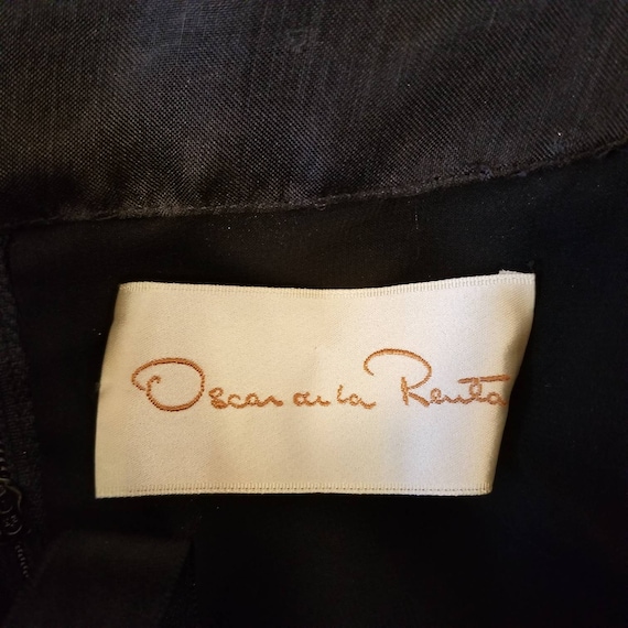 60s Oscar de la Renta Size 10 Cocktail Dress Blac… - image 2