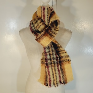 Vintage 90s Laine Wool Scarf Made in France 50 x 9 by Saks 5th Avenue