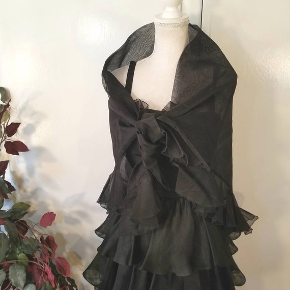 60s Oscar de la Renta Size 10 Cocktail Dress Blac… - image 7