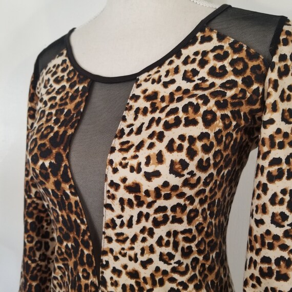 Sexy Animal Print Dress Fitted Peek a boo Womens Size Medium Unworn by Lemondrop Made in USA Vintage Etsy Canada