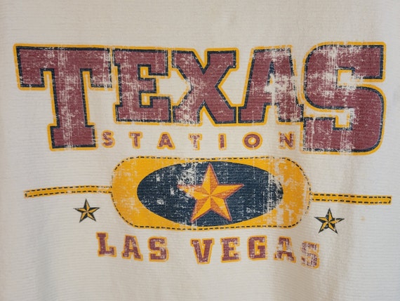 Vintage 90s Texas Las Vegas Tee Shirt Heavy Cotto… - image 7