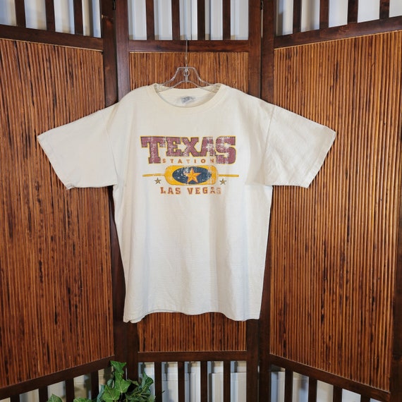 Vintage 90s Texas Las Vegas Tee Shirt Heavy Cotto… - image 6