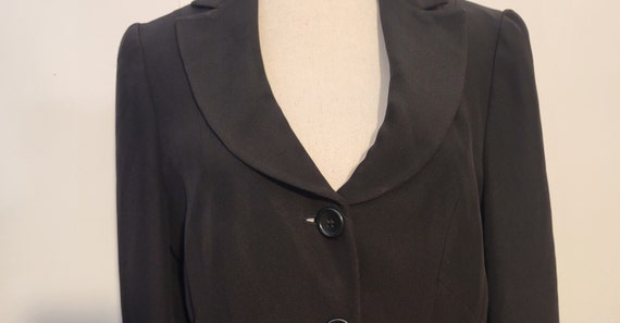 Armani Collezioni Made in Italy Black Silk Blazer… - image 7