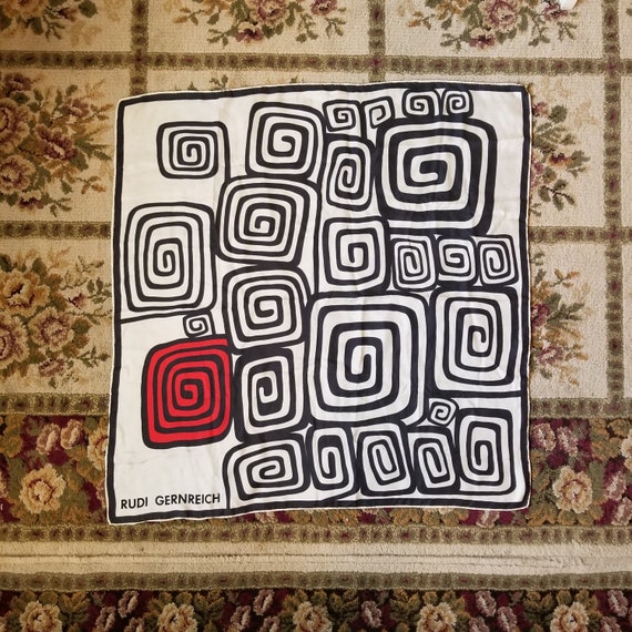 Rudi Gernreich Mid Century Geometric Design 100% S
