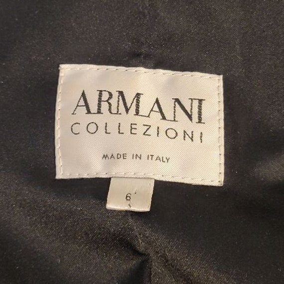 Armani Collezioni Made in Italy Black Silk Blazer… - image 8